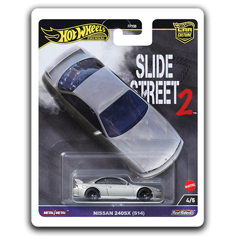 Hot Wheels PREMIUM Nissan 240SX (S14) (2024 Slide Street 2), HKC83