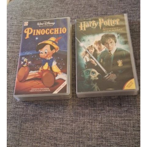 VHS  pinocchio og Harry Potter