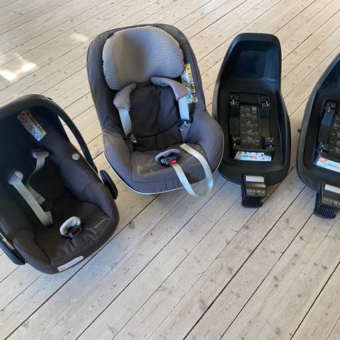 Maxi Cosi Pebble Plus og 2Way Pearl m/isofix