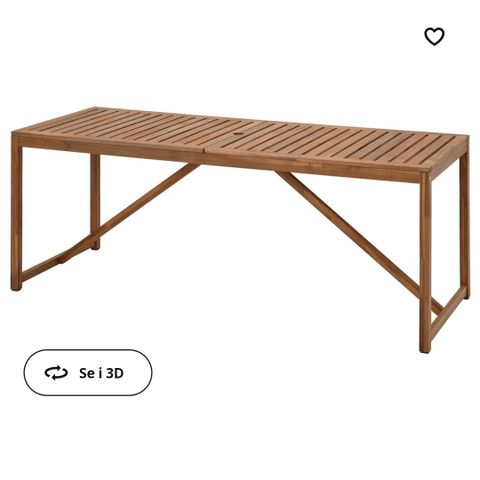 Hagebord fra Ikea kun brukt til utstilling ca (6 uker)