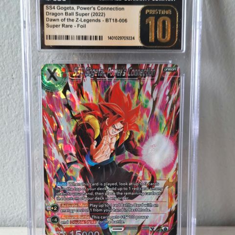 SSS4 Gogeta, Power's Connection - Dragon Ball Super TCG - CGC 10