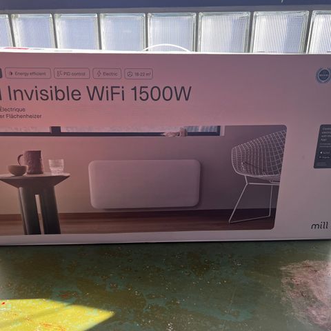 Mill Invisible WiFi Gen 3 panelovn 1500W (hvit)