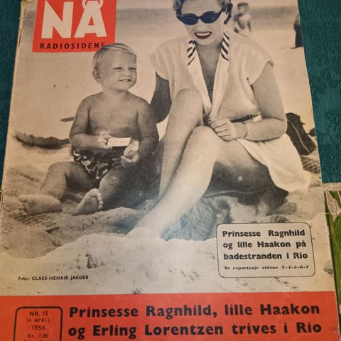 Ukeblad fra 1956 med Kongelig stoff