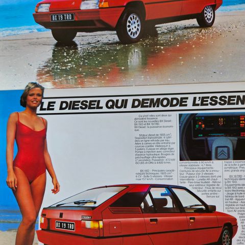 Citroën BX brosjyre selges