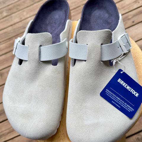 Birkenstock - Boston Suede Asphalt 46