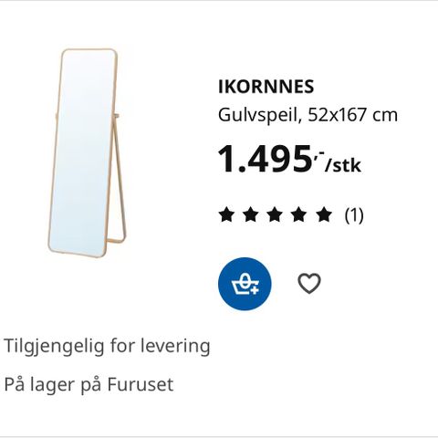 Gulvspeil fra Ikea.