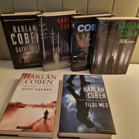 Harlan Coben. Innbundet.  30 kr pr bok