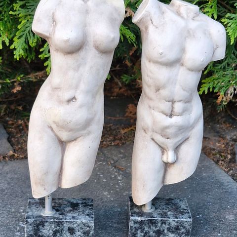 Skulptur Dame Og Mann