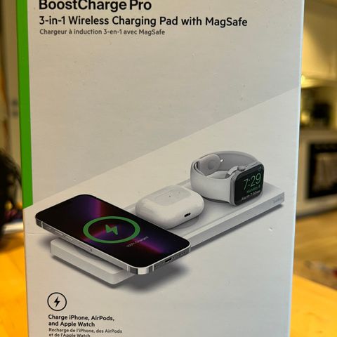 BoostCharge Pro 3-in-1 wireless charging PAD with MagSafe