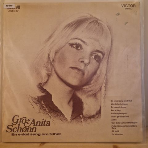 18940 Schønn, Gro Anita - En Enkel Sang Om Frihet - LP