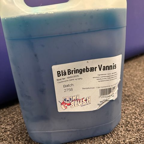 5L Mr.Slush Bringebær konsentrat