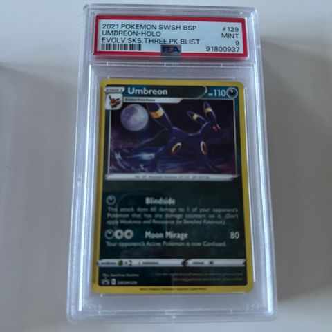 Pokemon Umbreon Holo Evolving Skies Blister promo PSA9