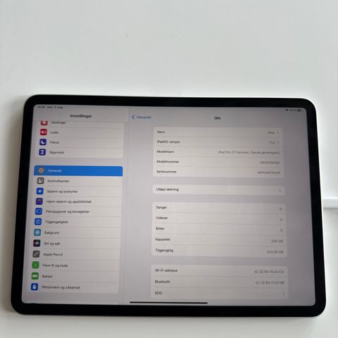 iPad Pro 11-tommer (2022) 256 gb