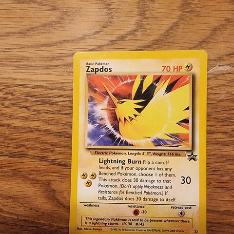 Zapdos. 23. Promo. Wizards Black Star Promos.