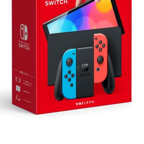 Nintendo Switch OLED – Neon Rød & Blå (brukt noen få timer)