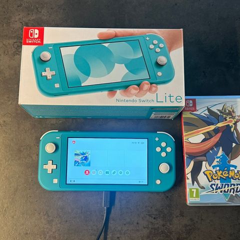 Nintendo Switch lite med Pokemon Sword