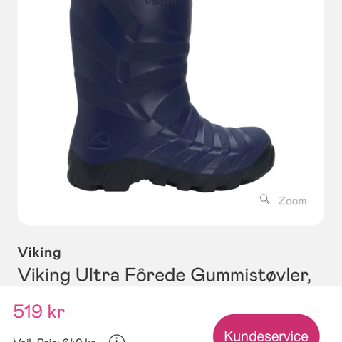 Viking Viking Ultra Fôrede Gummistøvler, Cobolt/Navy