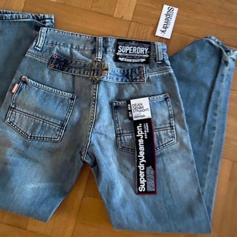 Superdry Dean Denim Straight Light Indigo Jeans w28 L32