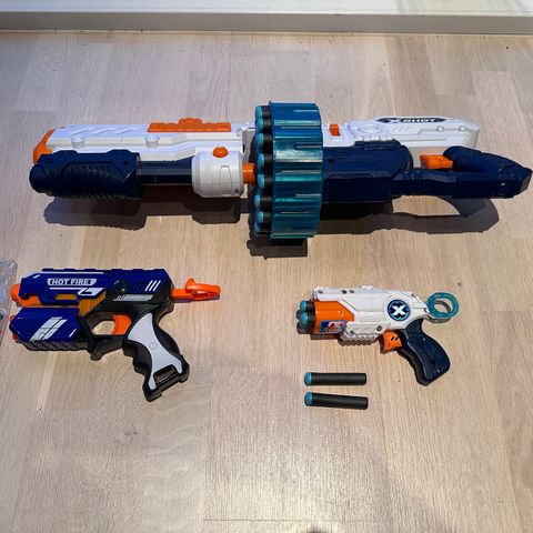 X-shot zuru turbo, X-shot pistol og Hot Fire lekepistol