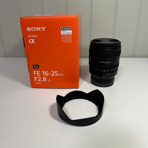 Helt nytt Sony FE 16-25mm f 2.8 G for E-Mount (Fullformat)