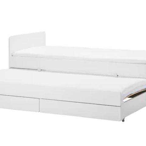 IKEA - SLAKT seng med underseng og oppbevaring m/madrasse