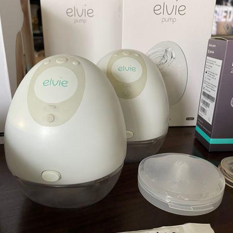Elvie brystpumpe 2stk med masse ekstra utstyr