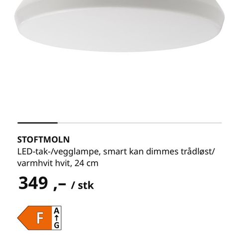 Stoftmoln Ikea Lampe - Uåpnet