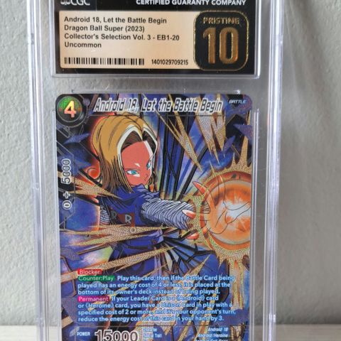 Android 18, Let the Battle Begin - Dragon Ball Super TCG - CGC 10