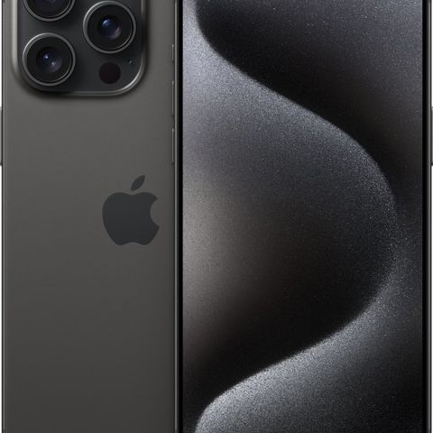 Apple- IPhone 15 pro Max 256 Black Titanium! Strøken ny!