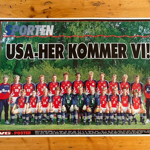 Reservert - Plakat fotballandslaget VM 1994