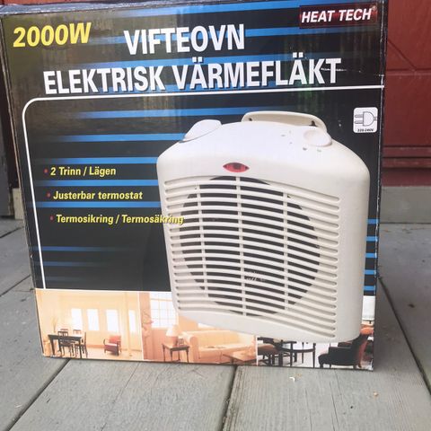 Vifteovn elektrisk 2000 w