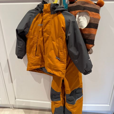 Bergans Kids' Storm Insulated jakke og bukse, str 92, kivat lue