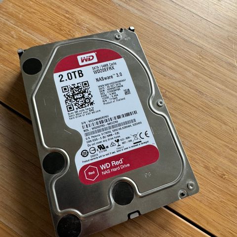 WD Red 2tb 3,5 tommer intern harddisk.