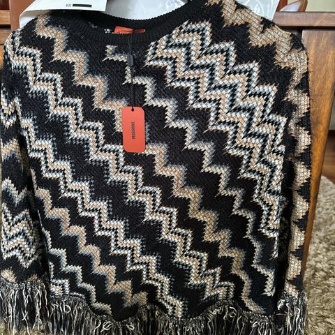 Missoni poncho one sitz svart