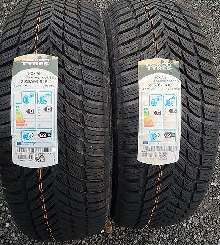 2stk Vinterdekk / Sommer Dekk Nokian SEASONPROOF 235/60/18 107V