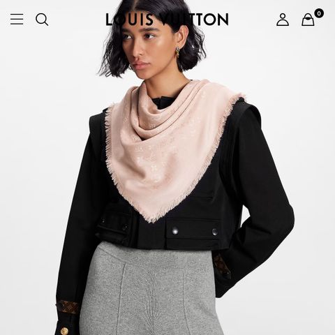 Louis Vuitton Monogram Classic Shawl i farge rose