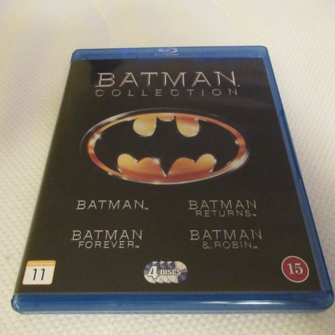 Batman Collection - de fire første filmene, Bluray, Norsk tekst