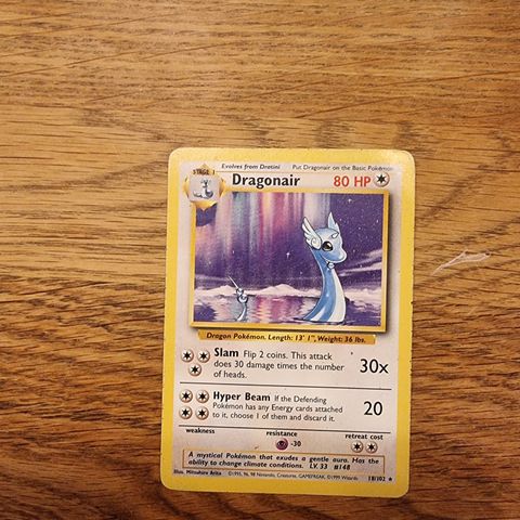 Dragonair. 18/102. Rare. Base set.