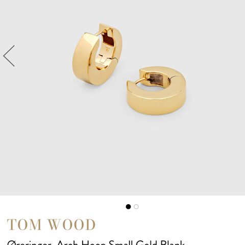 Tom Wood Arch Hoops Small Gold, helt nye og ubrukte