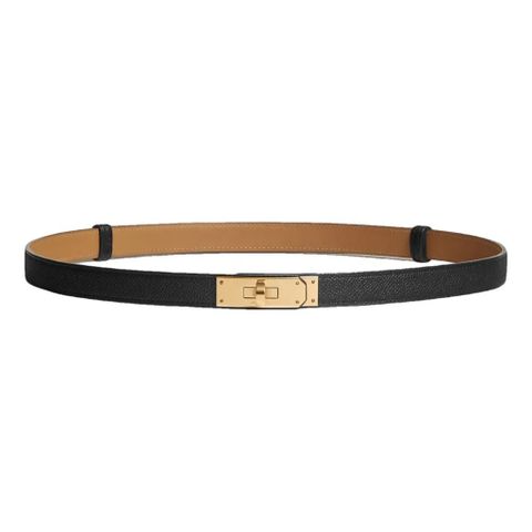 Hermes kelly belt/belte black/sort GHW Alt fra butikk følges med