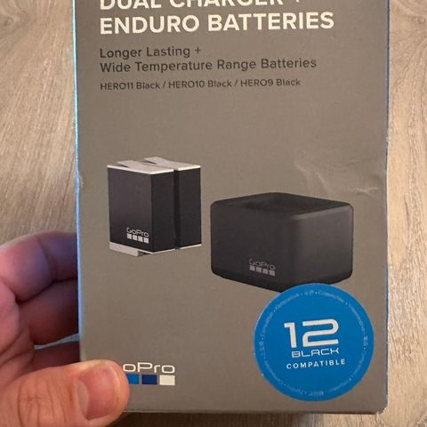 GoPro Hero9,10,11,12 Dual Charger + enduro batteries