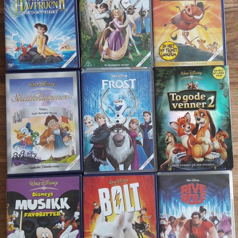 Diverse Disney DVD filmer