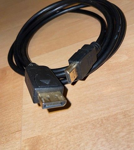 Displayport til HDMI kabel 2m sort