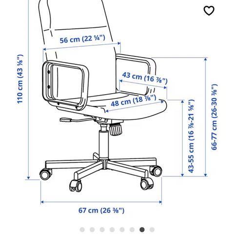 ikea kontorstol renberget