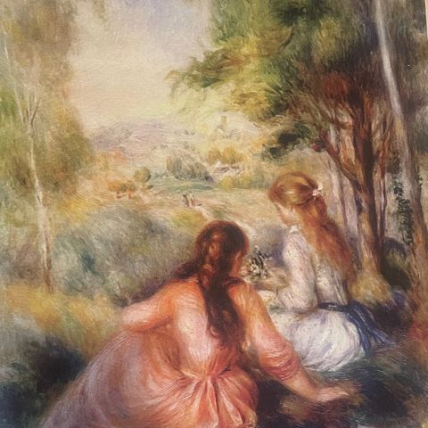 Pierre-Auguste Renoir. Olje på lerret. In the meadow 64x52cm