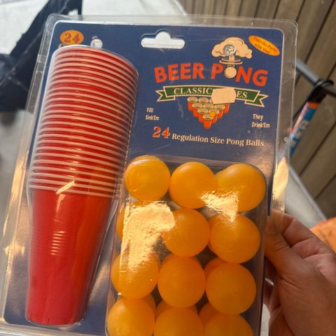 Beerpong gis bort mot henting - helt nytt