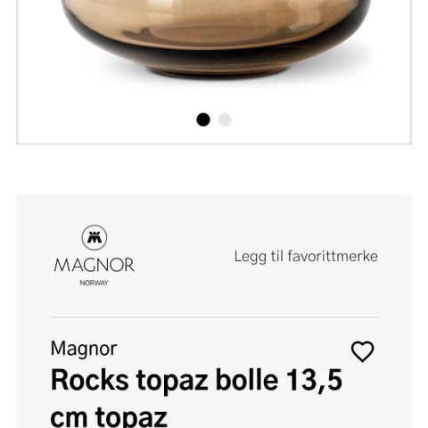 Magnor Rocks bolle Topaz