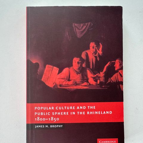 «Popular culture and the public spørre in the Rhineland 1800-1850»