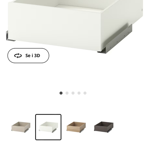 Deler til IKEA pax skap 50cm