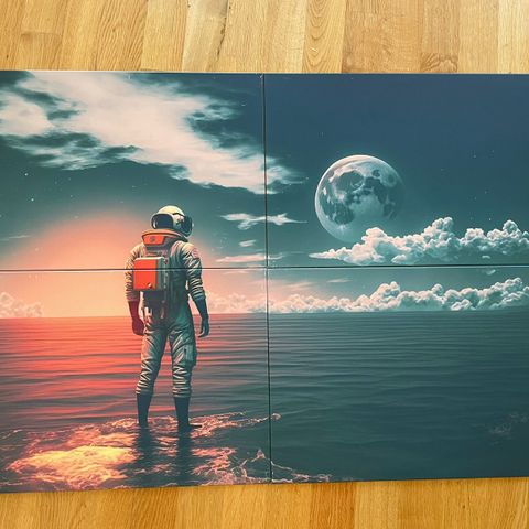 Stor Displate med astronaut trykk